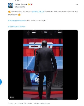 Ricardo Peláez vuelve a ESPN