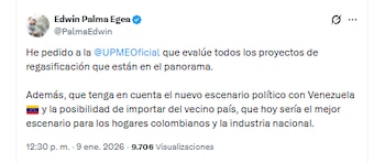 El ministro Edwin Palma Egea