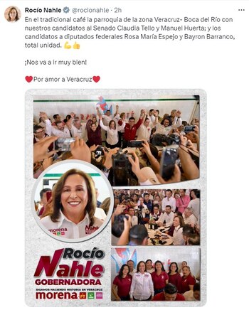 La candidata a la gubernatura