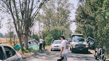 Un camión de transporte público