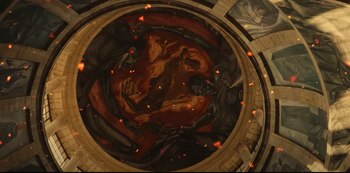 "El Hombre en Llamas". (Captura