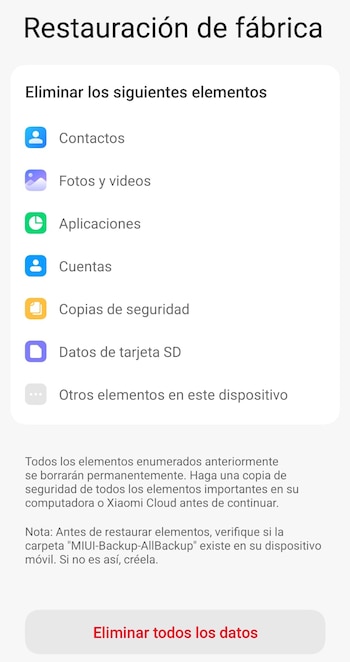 En el apartado se muestra