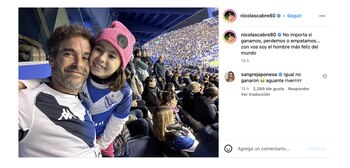 El posteo de Nicolás Cabré