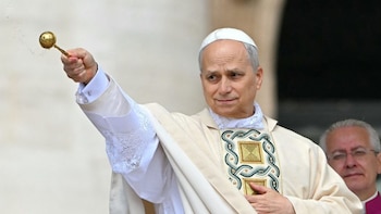 El papa León XIV durante