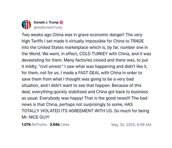 El mensaje de Donald Trump