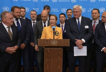 Kaja Kallas, alta representante de la Unión Europea, presentó la declaración conjunta respaldada por 51 países. (Foto: Cortesía)