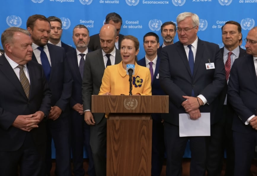 Kaja Kallas, alta representante de la Unión Europea, presentó la declaración conjunta respaldada por 51 países. (Foto: Cortesía)