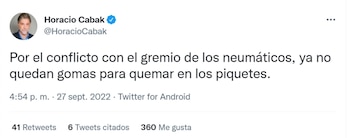 Los mensajes de Horacio Cabak