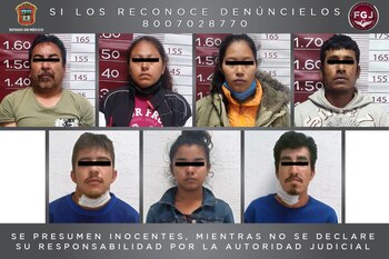 Detenidos familia Michoacana (Foto: Twitter@FiscalEdomex)