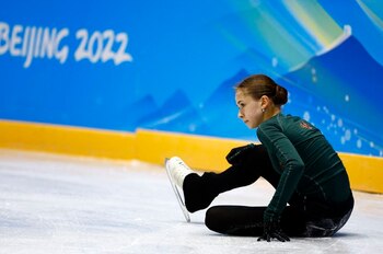 La rusa Kamila Valieva durante