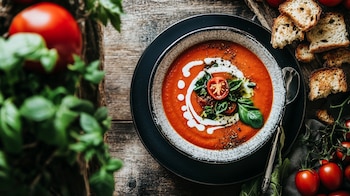 La sopa de tomate abre