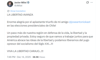 El mensaje del presidente Milei