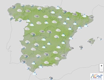Mapa de la previsión meteorológica