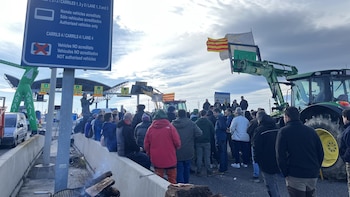 Campesinos en el bloqueo del