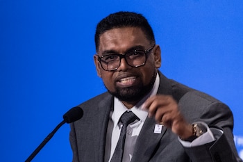 El presidente de Guyana, Irfaan