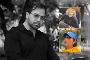 El abogado Alejandro Carranza señaló a la exfiscal Lucy Laborde de haber fracasado en su intento por privar de la libertad a Nicolás Petro Burgos - crédito @HombreJurista/X, captura pantalla audiencia/Rama Judicial y Colprensa