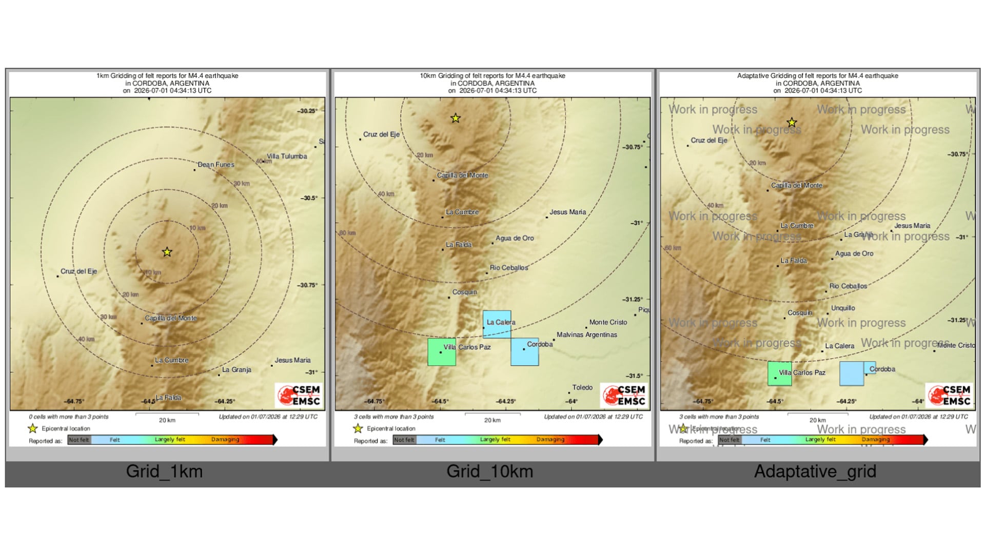 El reporte de intensidad del sismo que sacudió al norte de Córdoba elaborado por el Centro Sismológico Europeo-Mediterráneo (CSEM)