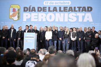 Acto por el 17 de octubre, Día de la Lealtad, encabezado por Axel Kicillof en La Matanza junto a Verónica Magario y Fernando Espinoza