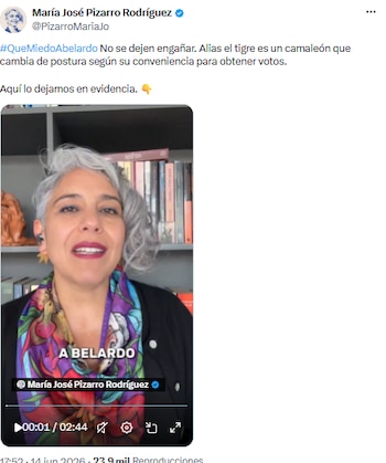 María José Pizarro cuestionó la coherencia del discurso de Abelardo de la Espriella en la recta final electoral - crédito @PizarroMariaJo/X