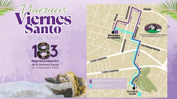 El recorrido culminará en el Cerro de la Estrella, en donde se escenificará la crucifixión de Jesús. Foto: (Comité Organizador de la Semana Santa en Ixtapalapa)