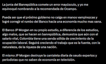 Gustavo Petro insistió en que