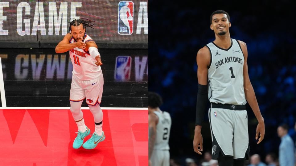 New York Knicks y San Antonio Spurs disputarán la final de la NBA Cup en Las Vegas - crédito Kevin Sousa y Kirby Lee/Reuters