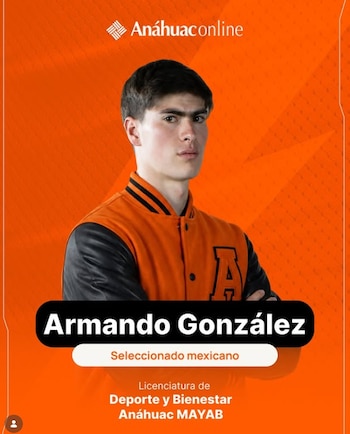 Armando González seguirá con sus estudios en el Anáhuac (IG/ @anahuaconline)