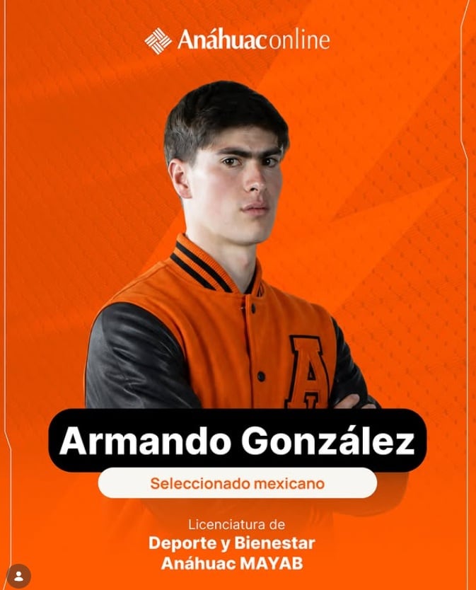 Armando González seguirá con sus estudios en el Anáhuac (IG/ @anahuaconline)