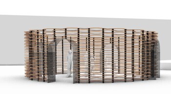 Proyecto para la instalación Ukhamba, del arquitecto, artista y profesor de la Universidad de Miami Germane Barnes