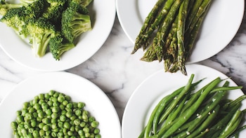Las verduras de hojas verdes