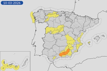 Mapa de alertas meteorológicas para