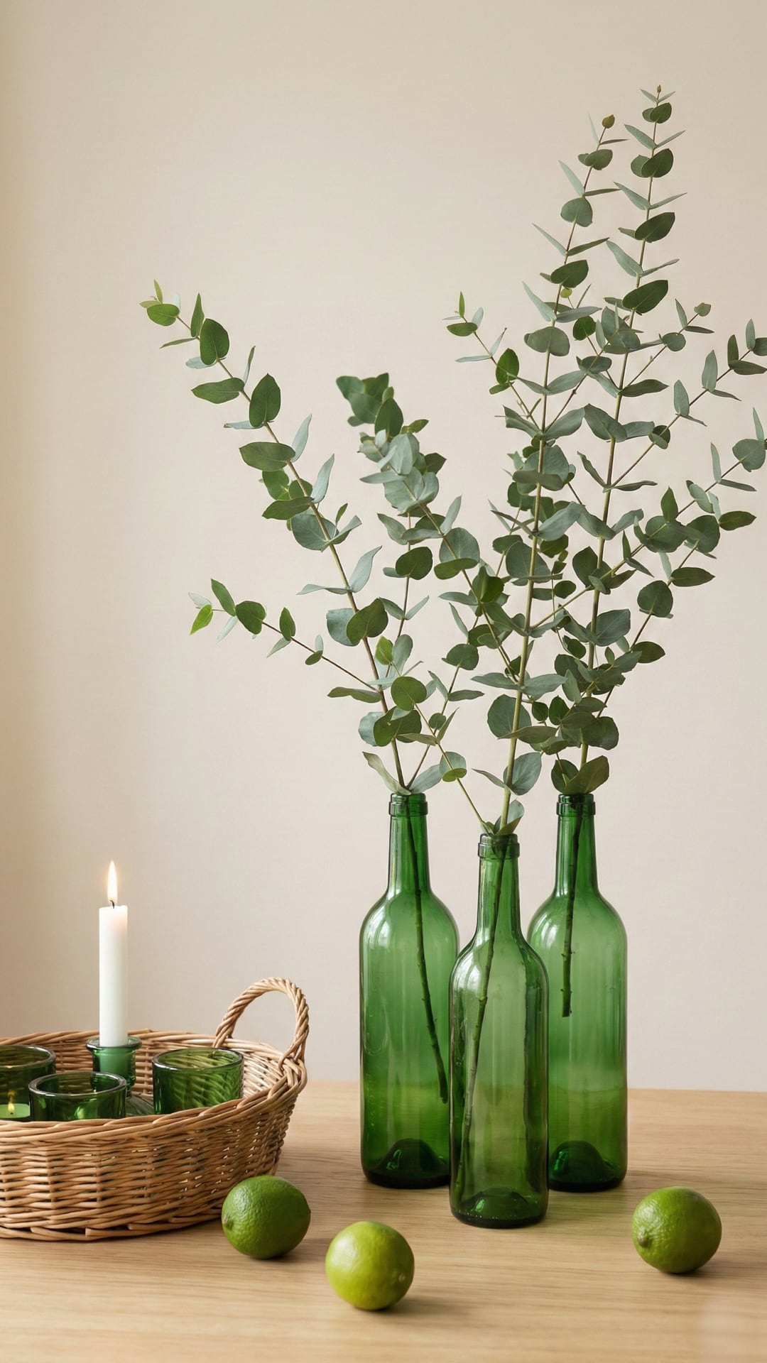 El uso de ramas naturales en jarrones ofrece una alternativa elegante y económica al árbol de Navidad tradicional