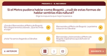 El ‘Vocímetro’ presenta diferentes opciones sobre voces, mensajes, sonidos y anuncios del sistema. - crédito Vocímetro