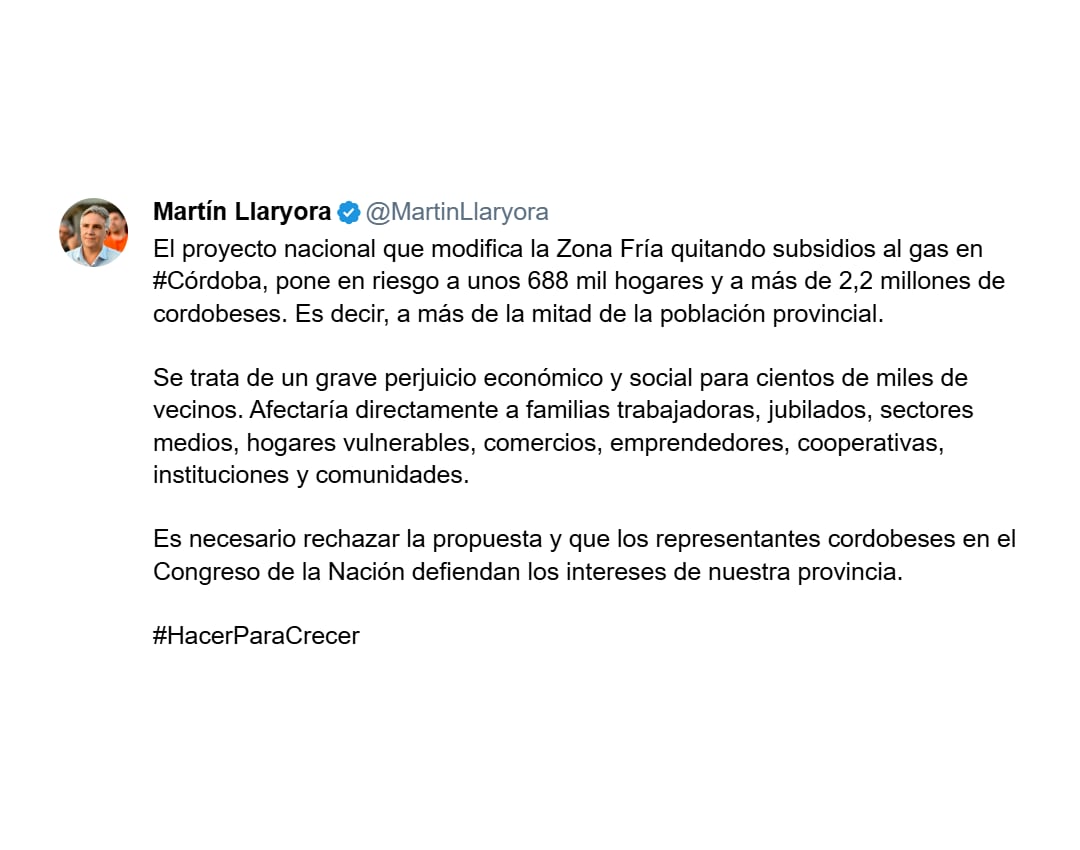 El gobernador de Córdoba cuestionó el método del Gobierno, propuso usar los datos del Estado para identificar a los hogares de altos ingresos