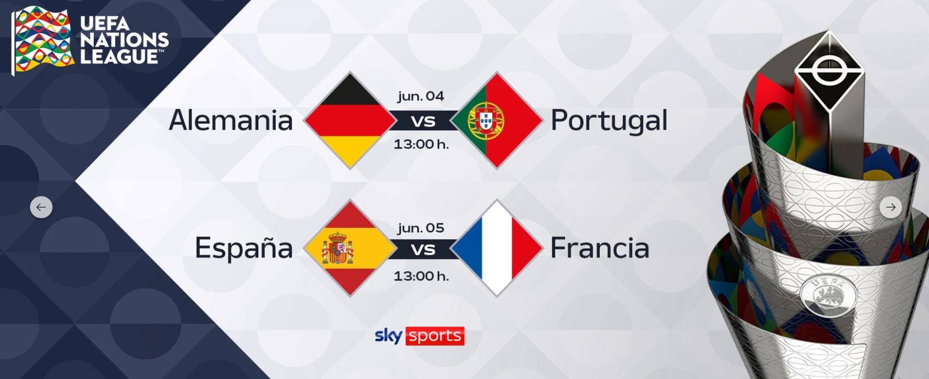 España y Francia definirán al segundo finalista de la UEFA Nations League. (X/Sky Sports México)