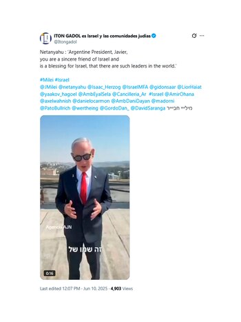 Imagen del posteo que hizo