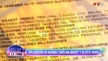 Carolina Braedt y Bruno Vega,