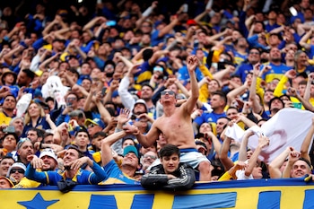 Frente a River, la hinchada