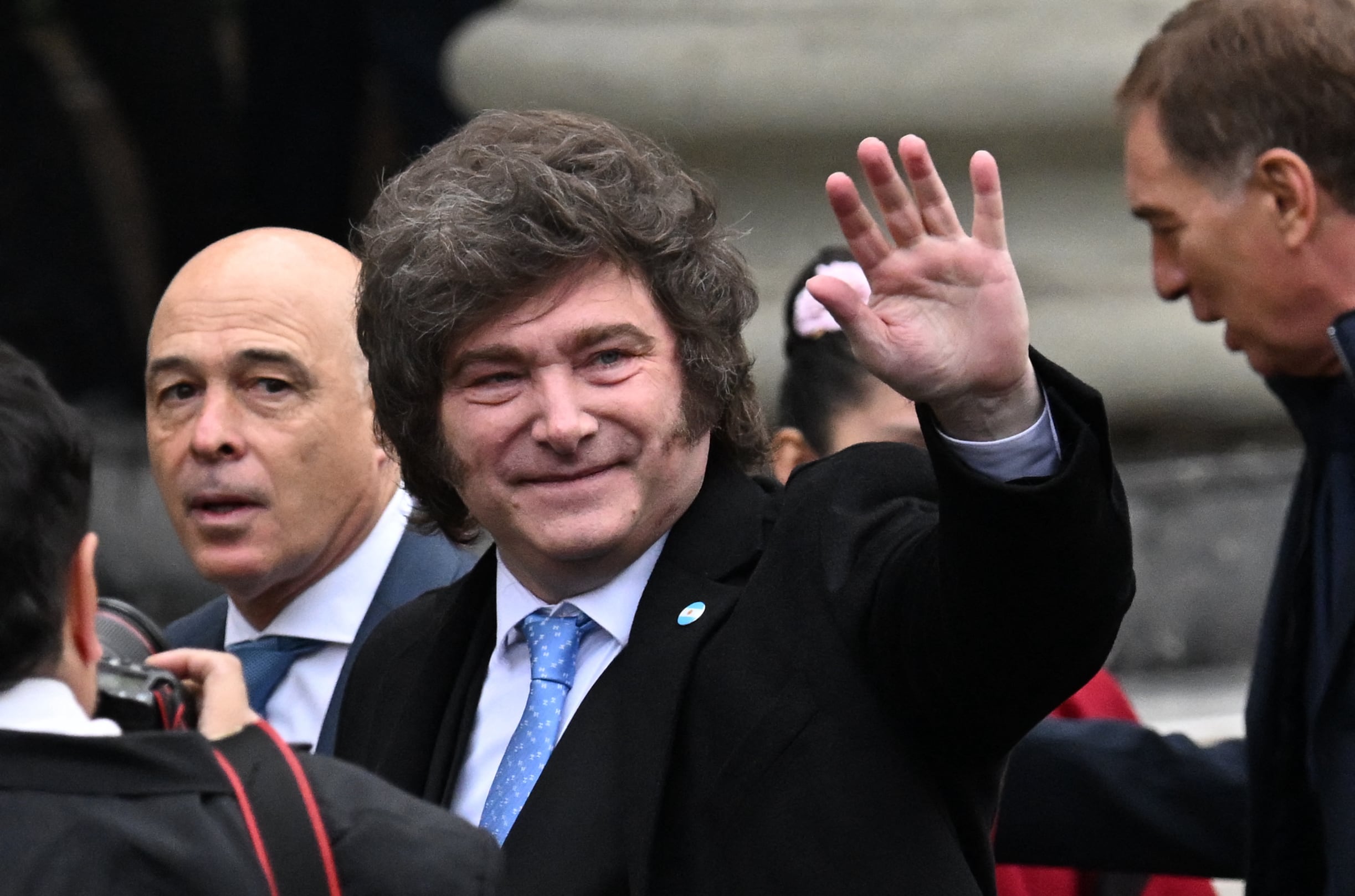 Javier Milei se mostró hiperactivo (AFP)