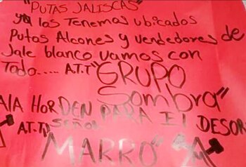 Mensaje donde aparece el nombre