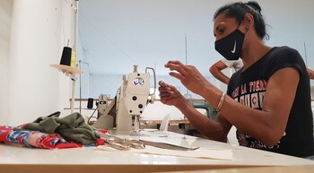 Morena Guzmán en el taller