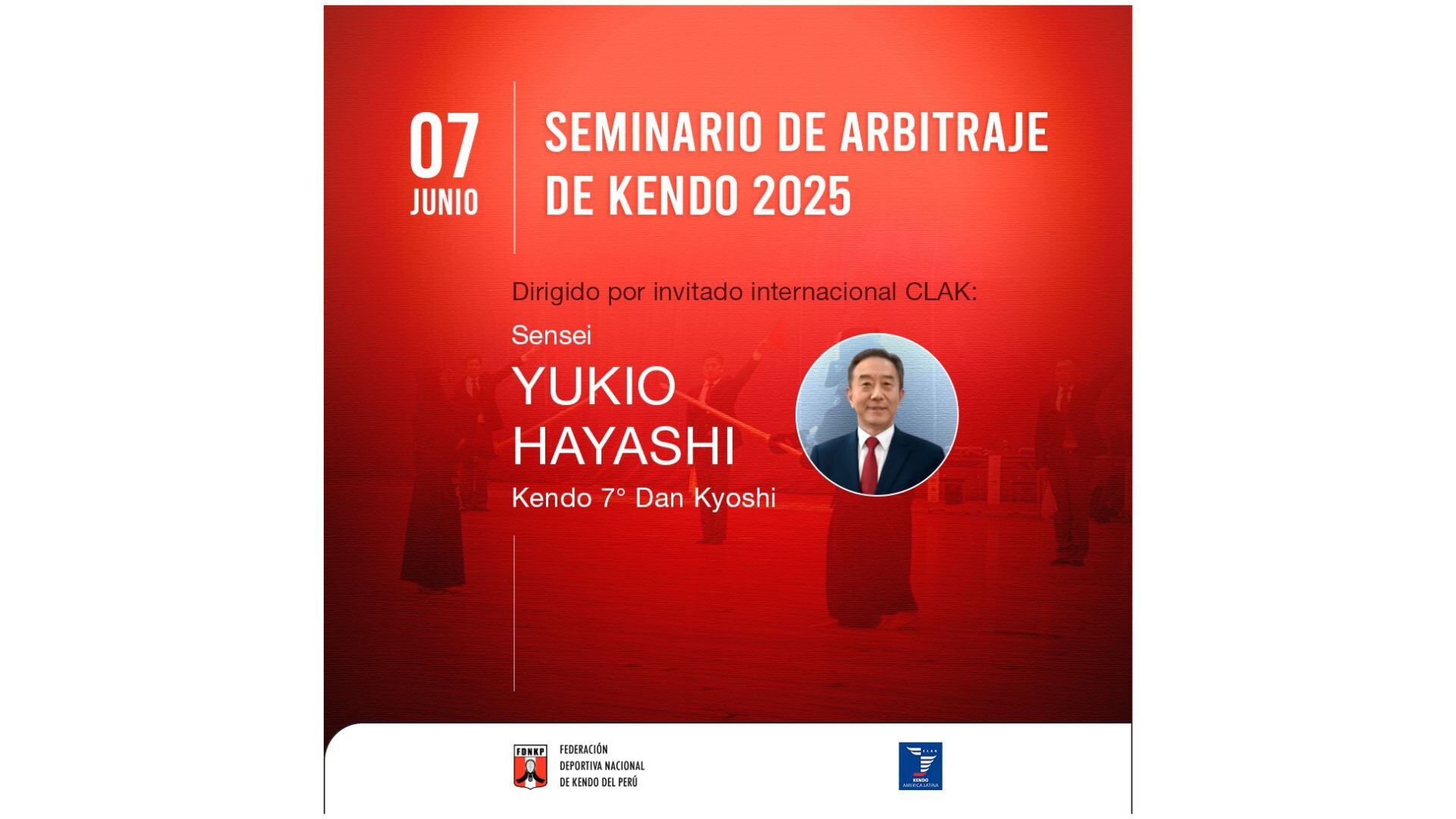 El sensei Yukio Hayashi dirigirá el Seminario de Arbitraje un día antes del V Torneo Nacional de Kendo del Perú. (Foto: FDNKP)