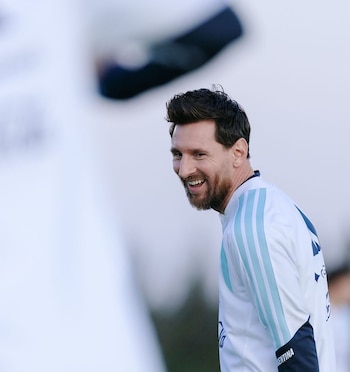 El penúltimo entrenamiento de Messi con la selección argentina