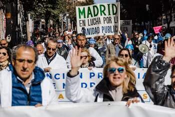 Una protesta de médicos de