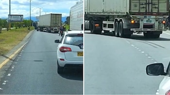 Fuerte accidente de tránsito en la vía La Vega- Bogotá, dejó una persona muerta: la atropelló un camión