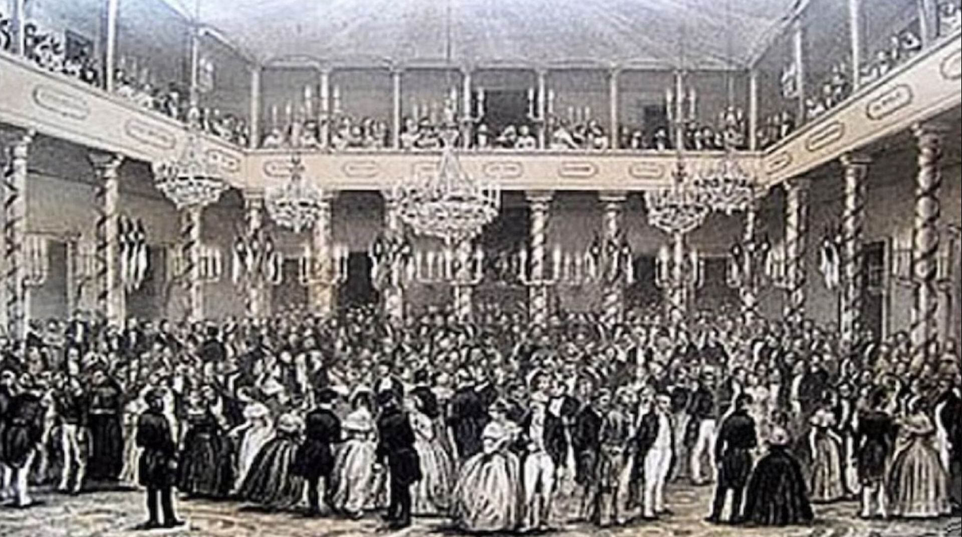 Entre música, joyas y alfombras europeas, Lima fue testigo del fastuoso Baile de La Victoria, una celebración que marcó la cima del lujo en el siglo XIX peruano. (imagen de la web de Jorge Andujar)