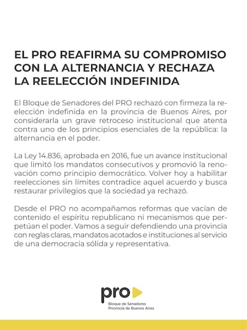 El PRO se sumó al