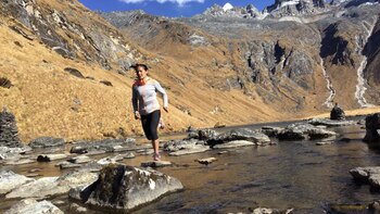 Sunmaya Budha entrenándose en las