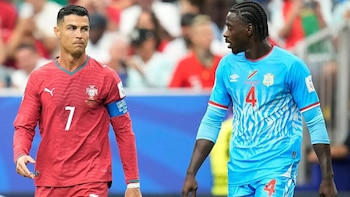 Cristiano Ronaldo fue neutralizado por la RD Congo. - Crédito: REUTERS