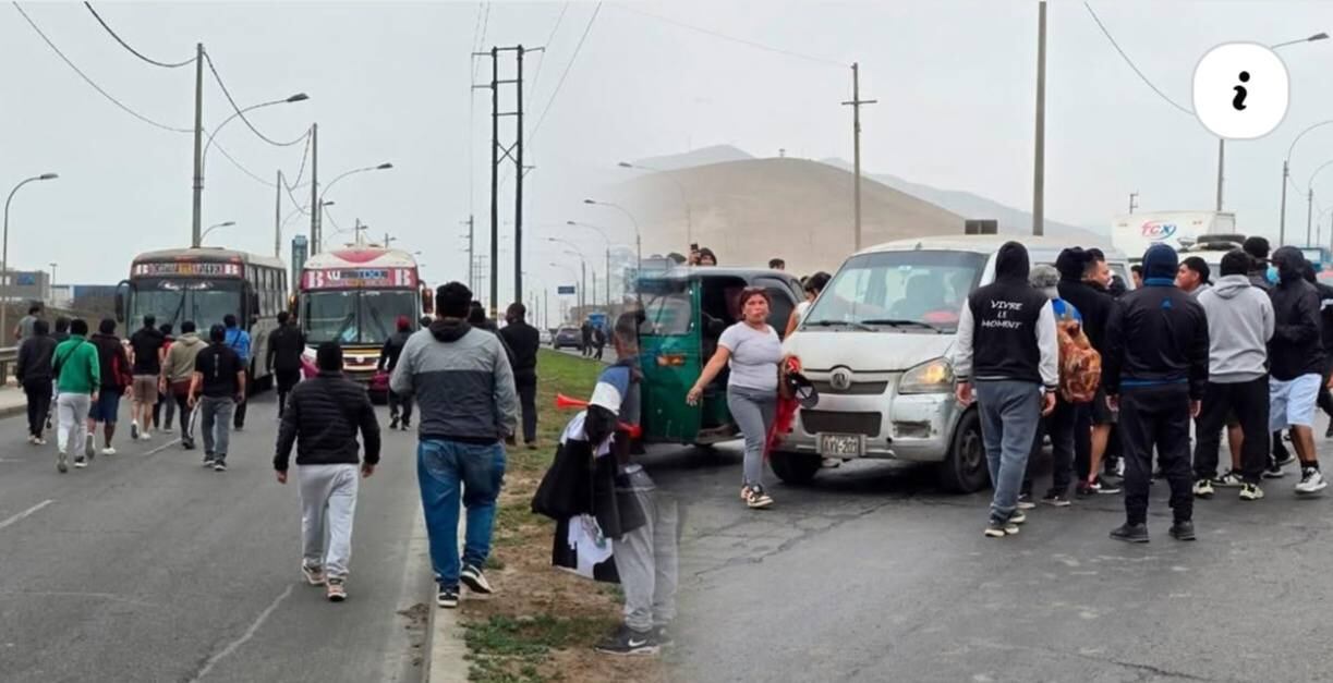 Transportistas bloquean la avenida Néstor Gambetta tras asesinato de su compañero en Ventanilla por extorsionadores